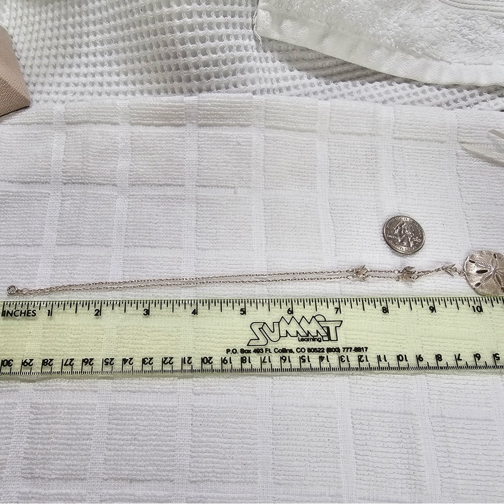 Vintage Sterling Silver Sand Dollar with Doves Necklace J&C FERRARA  RARE - Picture 10 of 12